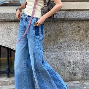 Three Bird Nest Light Blue Flare Jeans